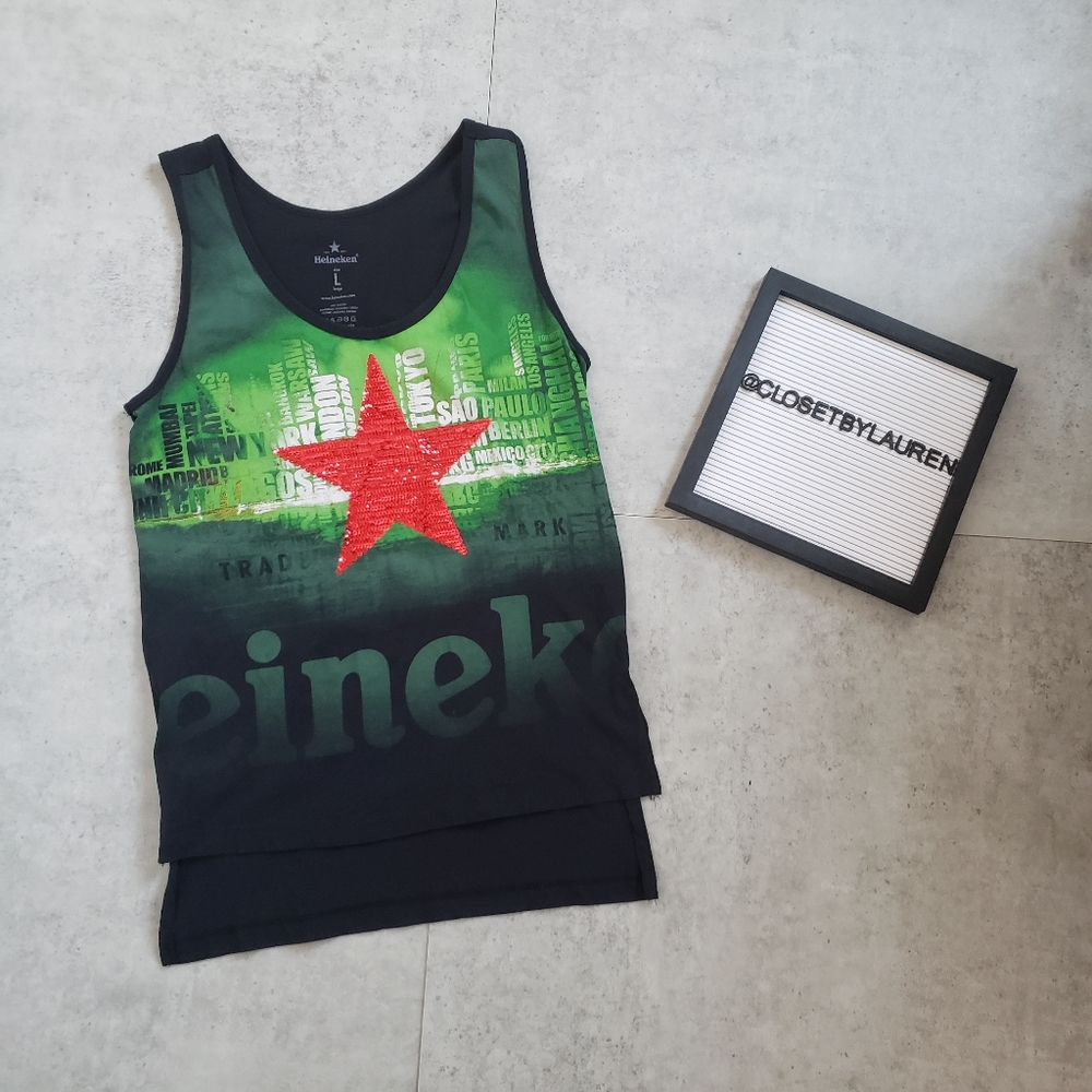 Heineken Branded High-Low Tank Top